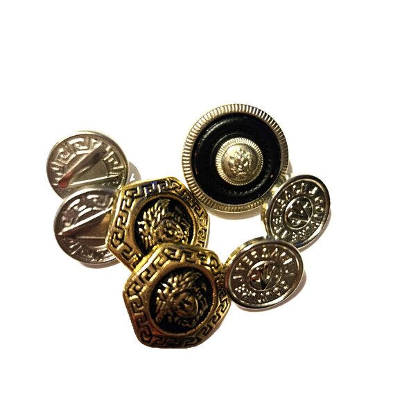 VERSACE Gold Medusa 7 Buttons Lot - Picture 1 of 1